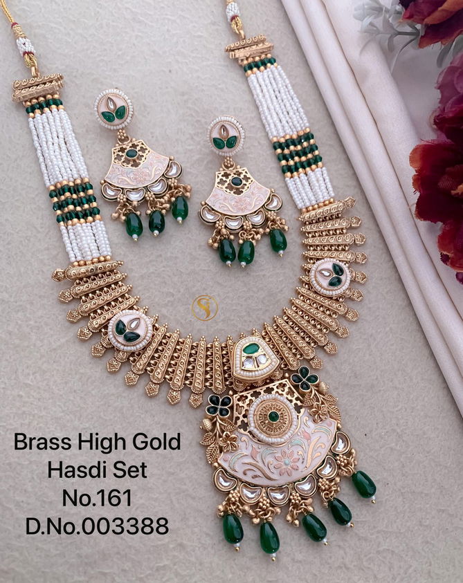 BH 338 Brass High Gold Bridal Wedding Hasadi Set Wholesale Price In Surat
